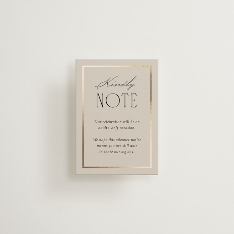 "Luxe Lines" - Mini Enclosure Cards in Champagne by Kristin Oliversen - Front