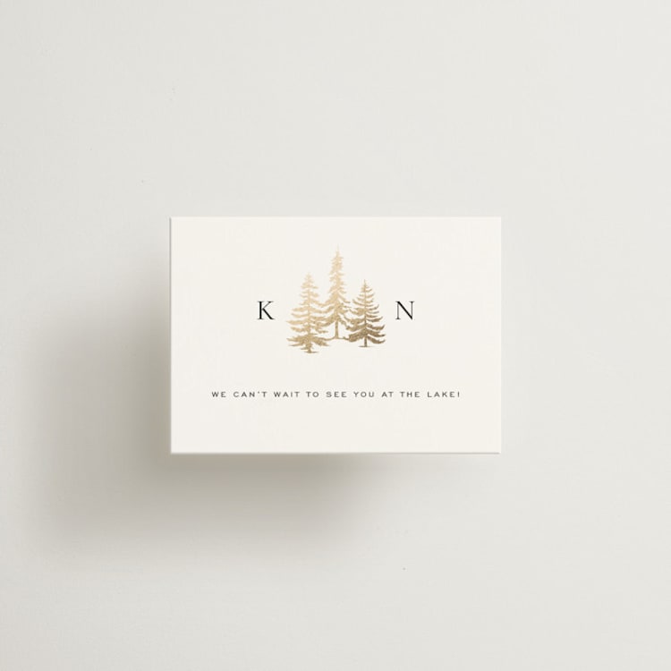 "Gilded Forest" - Mini Enclosure Cards in Snow by Stacy Maalouf - Front