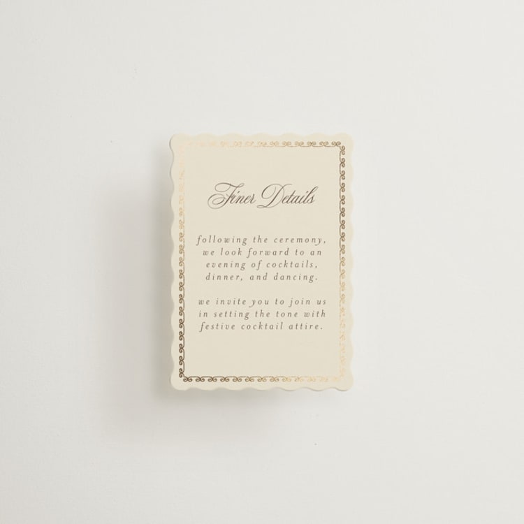 "Ahlum" - Mini Enclosure Cards in Champagne by Deynaaz Daraei - Front