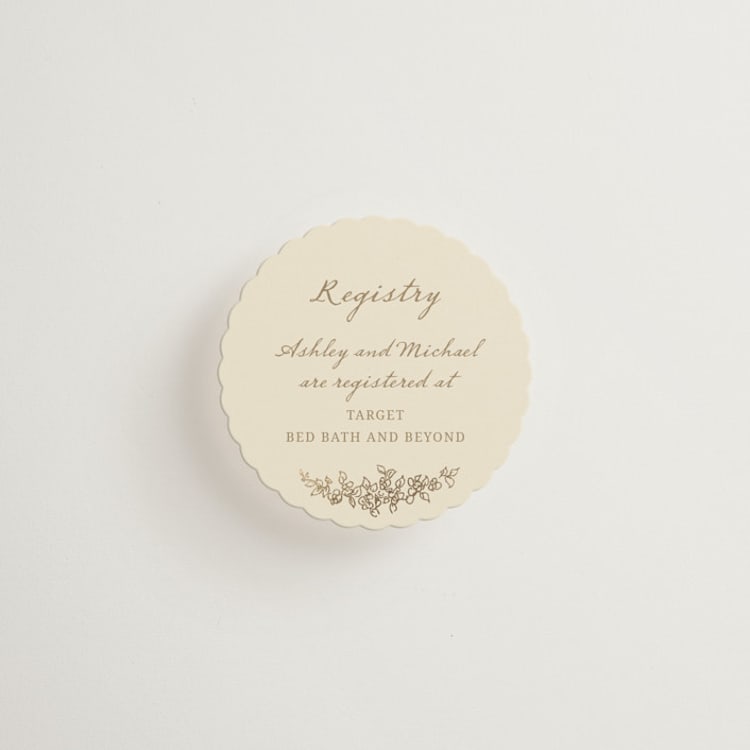 "Boho flower crest" - Mini Enclosure Cards in Ivory by Cass Loh - Front
