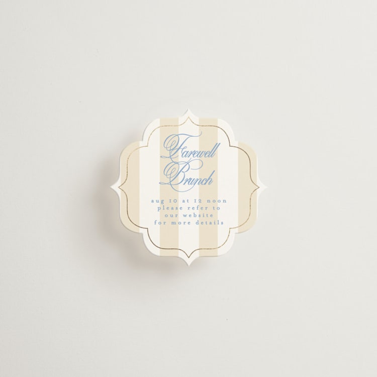 "Patterned florals" - Mini Enclosure Cards in Powder by Creo Study - Front