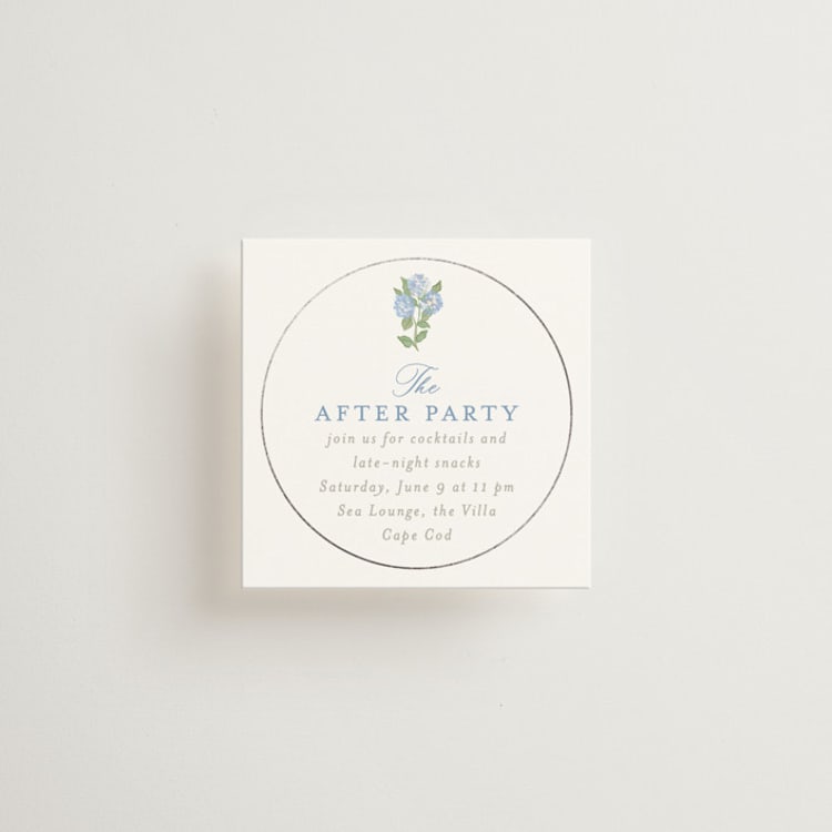 "Pillowy border" - Mini Enclosure Cards in Ocean by Creo Study - Front