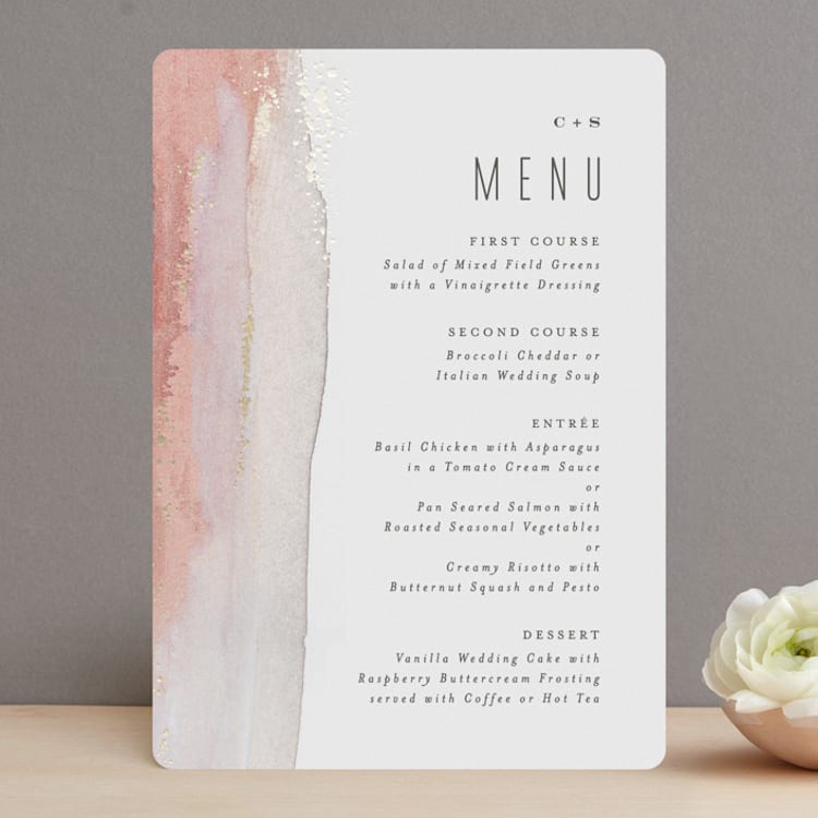 "Painted Desert" - Foil-Pressed Menus in Sandstone by Hooray Creative - Front