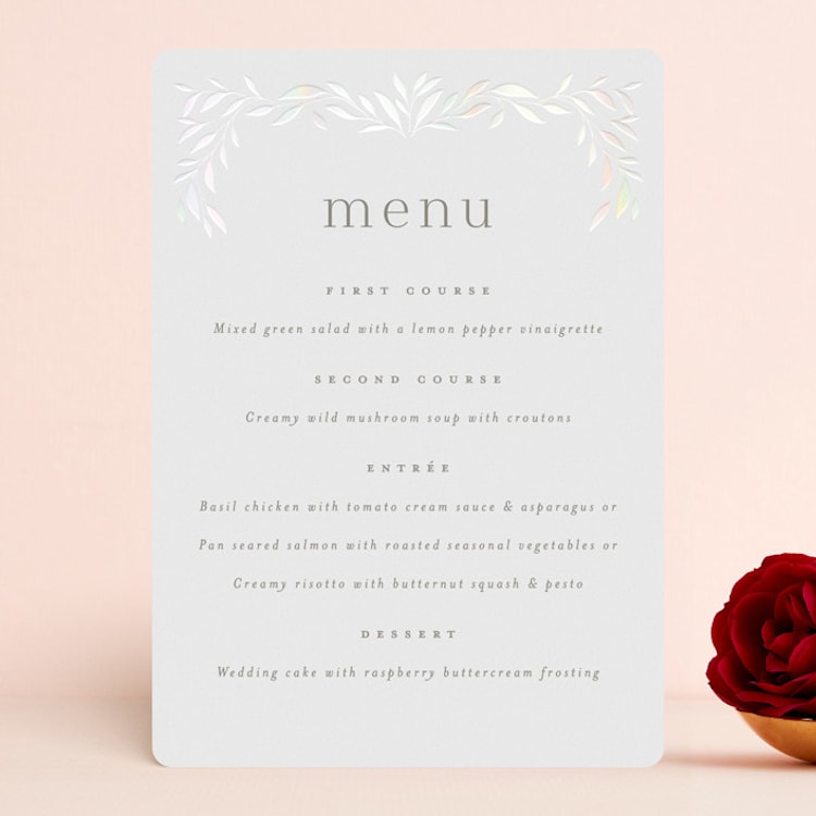 "Clarity" - Gloss-Press® Menus in Cloud by Ana Claudia Sharpe - Front