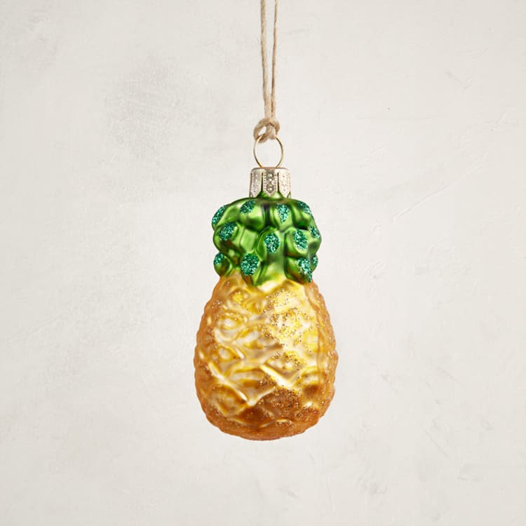 "Pineapple Glass Ornament by Whitehurst" - Ornaments in Amber by Minted - Front