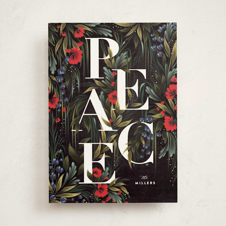 "Garden Peace" - Minted x The Met Holiday Cards in Coal by Angela Marzuki - Front