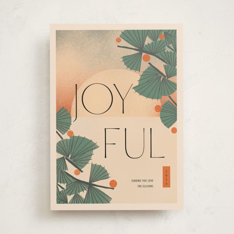 "Kameido " - Minted x The Met Holiday Cards in Pumpkin by Meg Gleason - Front