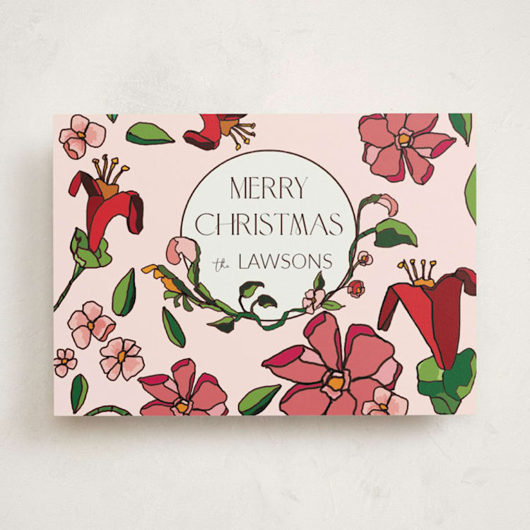 "Floral Bliss" - Minted x The Met Holiday Cards in Mulled Wine by Nicole Simms - Front