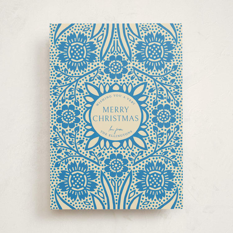 "Marigold" - Minted x The Met Holiday Cards in Sapphire by Alisa Galitsyna - Front