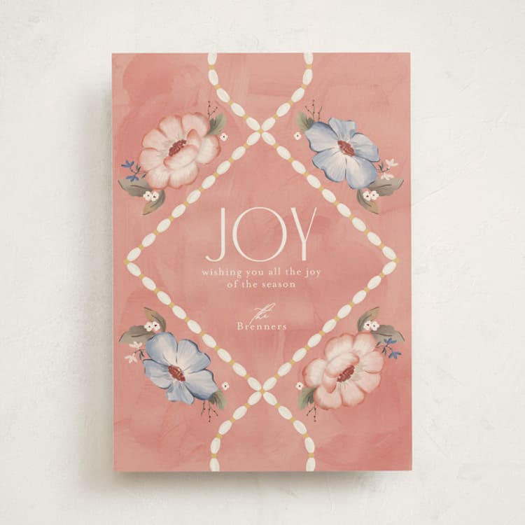 "Gulizar" - Minted x The Met Holiday Cards in Winter Rose by Carrie ONeal - Front