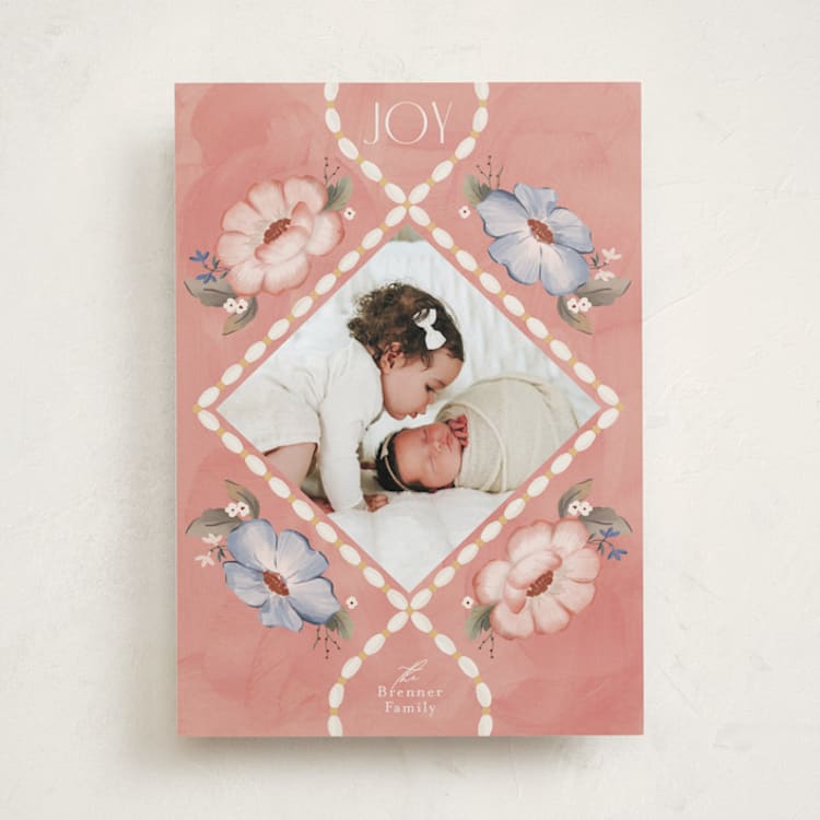 "Gulizar" - Minted x The Met Holiday Cards in Winter Rose by Carrie ONeal - Front
