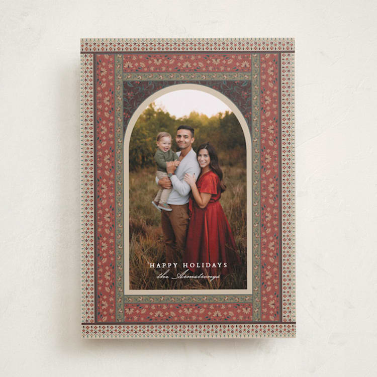 "Ornate Textile" - Minted x The Met Holiday Cards in Rust by Kate Ahn - Front