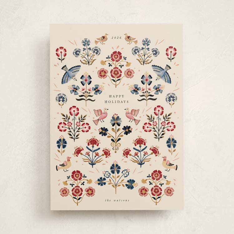 "The Garden" - Minted x The Met Holiday Cards in Eggnog by Vivian Yiwing - Front