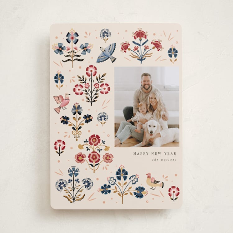"The Garden" - Minted x The Met Holiday Cards in Eggnog by Vivian Yiwing - Front