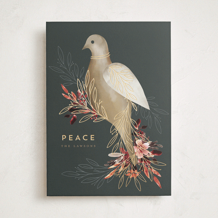 "The Messenger of Peace" - Minted x The Met Holiday Cards in Slate by Petra Kern - Front