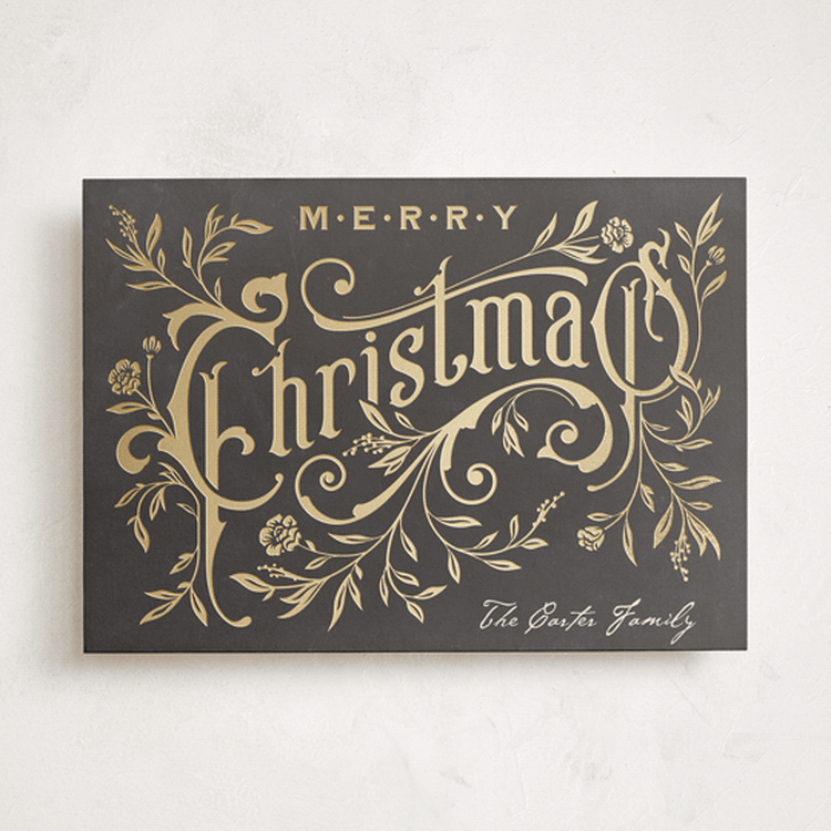 "Cumberland" - Minted x The Met Holiday Cards in Steel by GeekInk Design - Front