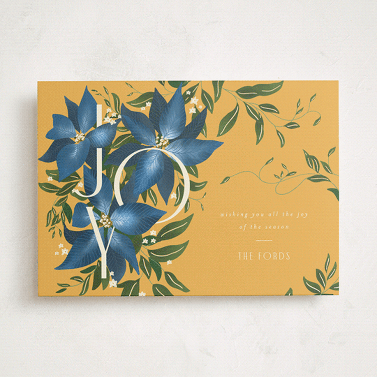 "Winter Vine" - Minted x The Met Holiday Cards in Bluejay by Leah Bisch - Front