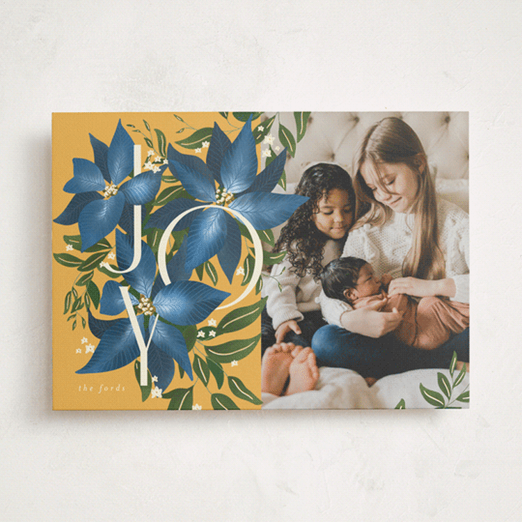 "Winter Vine" - Minted x The Met Holiday Cards in Bluejay by Leah Bisch - Front