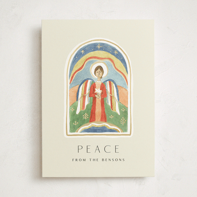 "Messenger" - Minted x The Met Holiday Cards in Cream by Amy Kross - Front