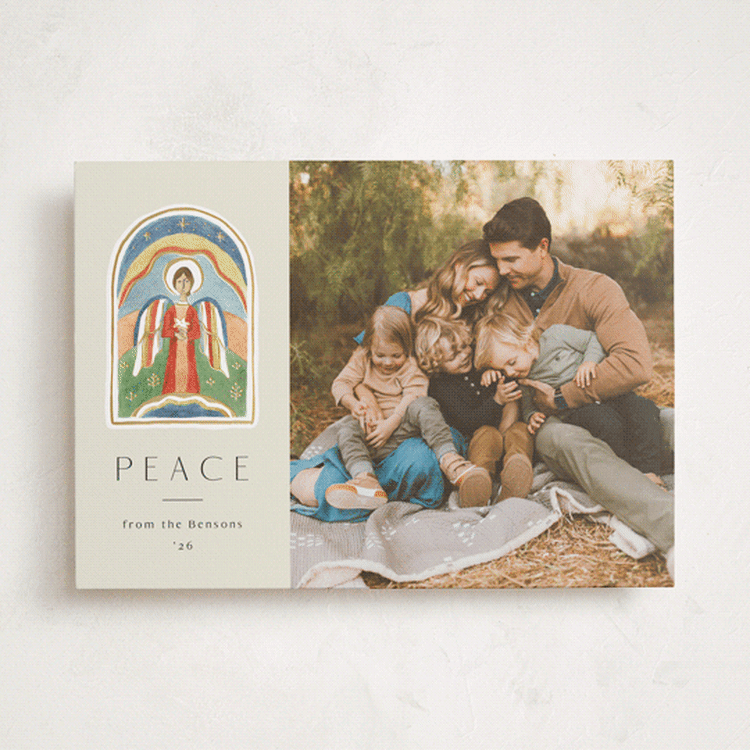 "Messenger" - Minted x The Met Holiday Cards in Cream by Amy Kross - Front