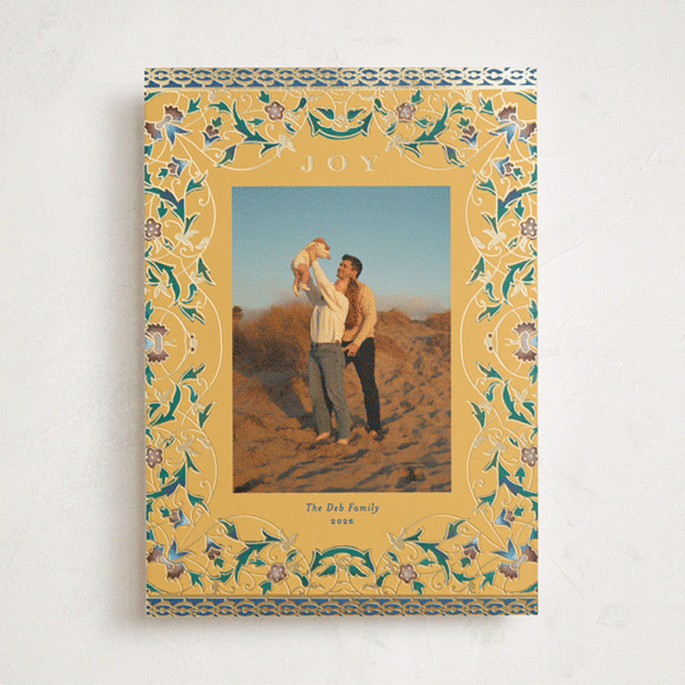"Cloisonne" - Minted x The Met Holiday Cards in Goldenrod by Olivia Kanaley Inman - Front