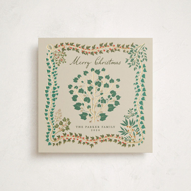 "Tree of Life" - Minted x The Met Holiday Cards in Pinecone by Maja Cunningham - Front