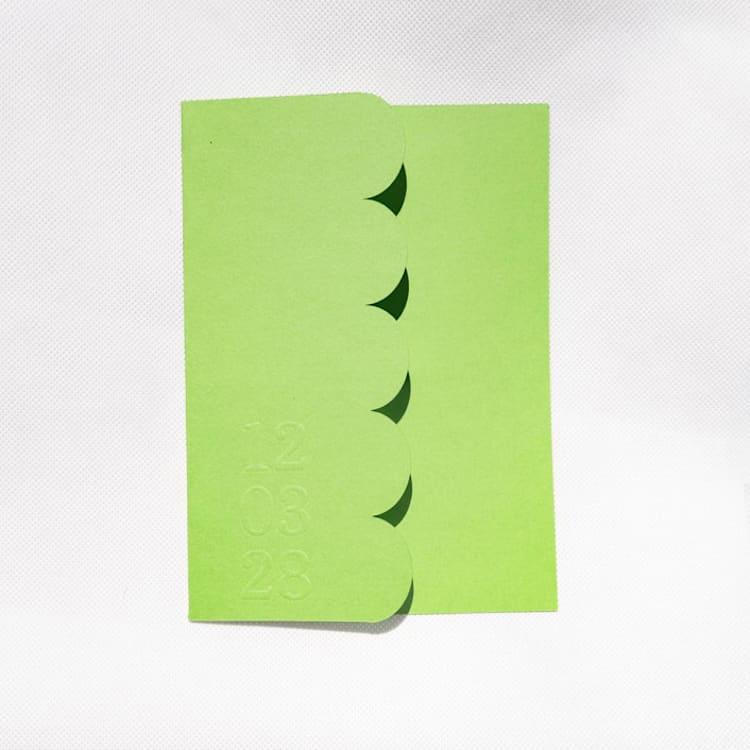 "Bright Green, Textured, Embossed, Scalloped Invitation Jacket, Qty 10" - Invitation Jackets and Overlays in green by The Savage Label