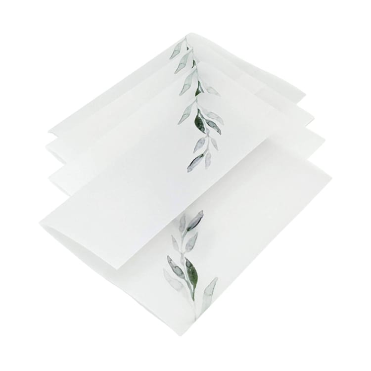 "Greenery Vellum Jacket (Set of 10)" - Invitation Jackets and Overlays in clear by Caroline Russo