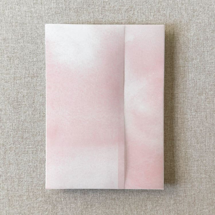 "Blush Pink Vellum Jacket for Wedding Invitations | A7 | Set of 10" - Invitation Jackets and Overlays in pink by Cotton and Bow
