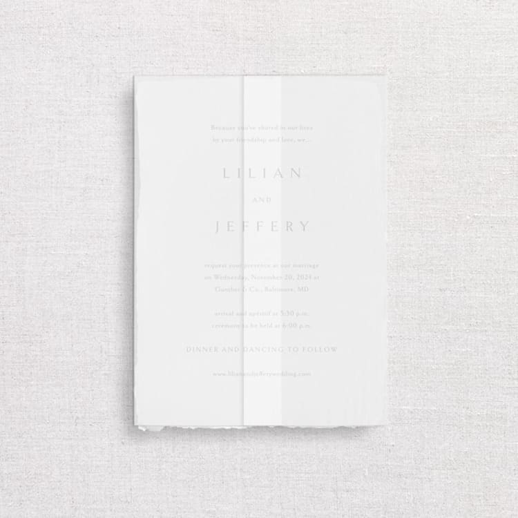 "Translucent Vellum Wrap, Pack of 25" - Invitation Jackets and Overlays in clear by Studio Lavender