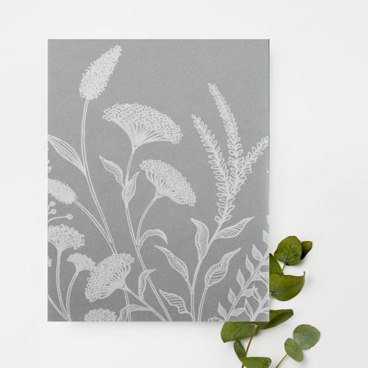 "Delicate White Floral Vellum Invitation Overlay, Qty 10" - Invitation Jackets and Overlays in white by The Savage Label