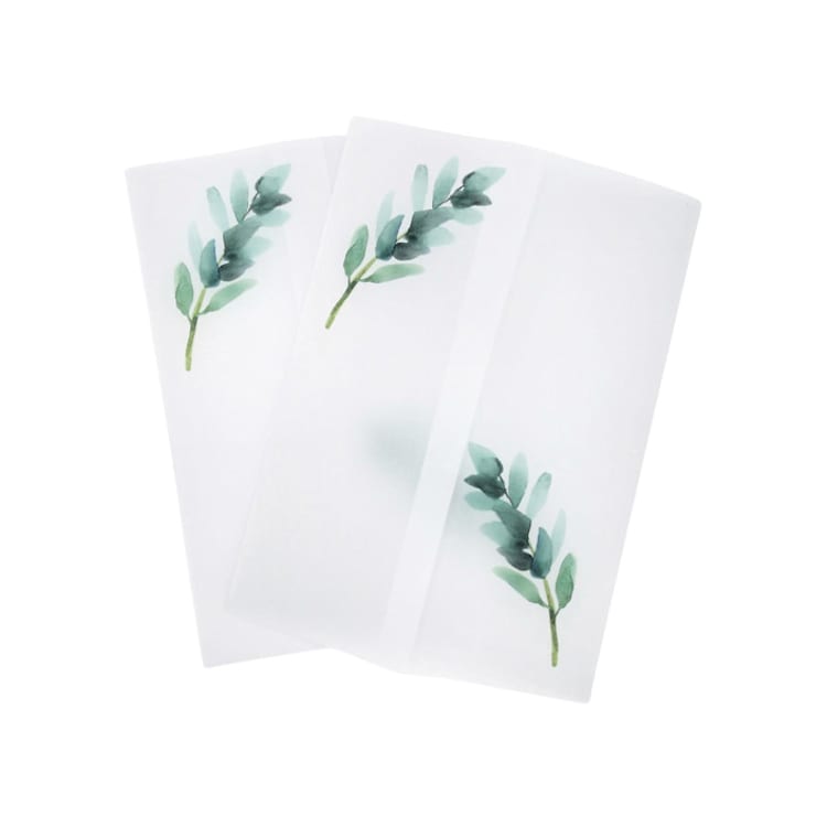 "Soft Greenery Vellum Jacket (Sets of 10)" - Invitation Jackets and Overlays in green by Caroline Russo