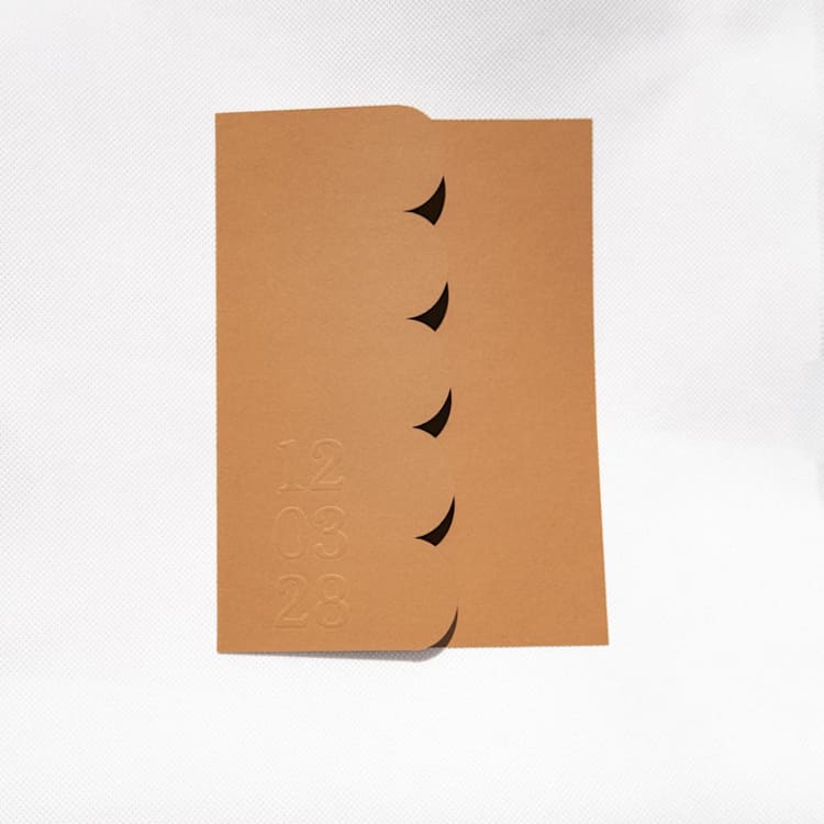"Rusty Orange Textured, Scalloped, Embossed Invitation Jacket, Qty 10" - Invitation Jackets and Overlays in orange by The Savage Label
