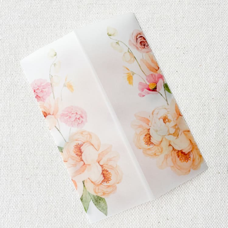 "Garden Party Vellum Jacket | Set of 10" - Invitation Jackets and Overlays in multicolor by Megan Tendler