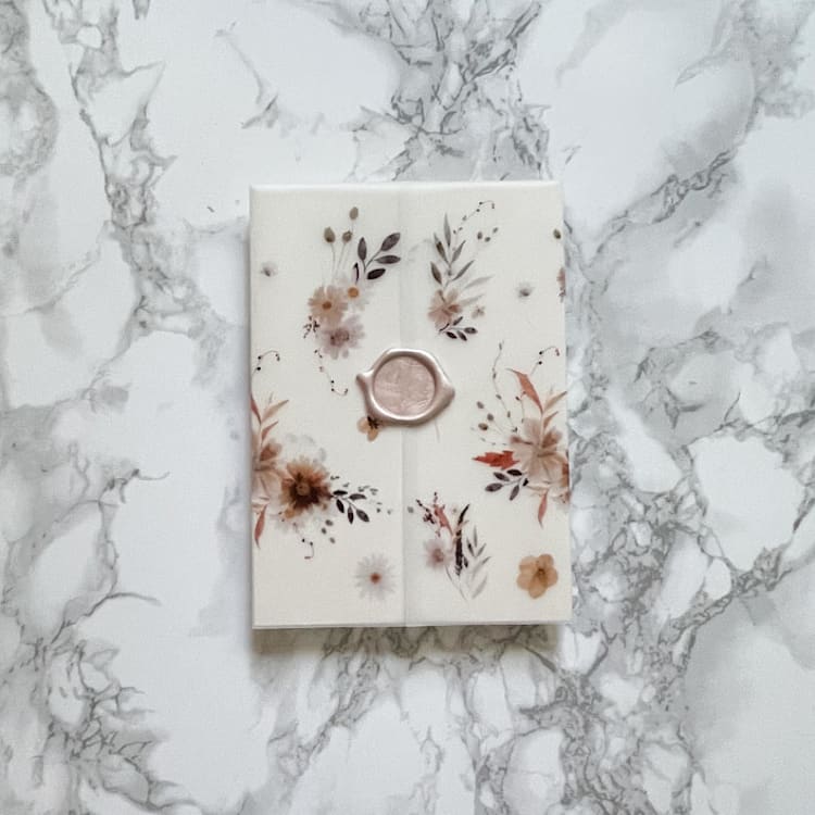 "Neutral Fall Wildflower Vellum Jacket (10 Pack)" - Invitation Jackets and Overlays in brown by Carley Zuercher
