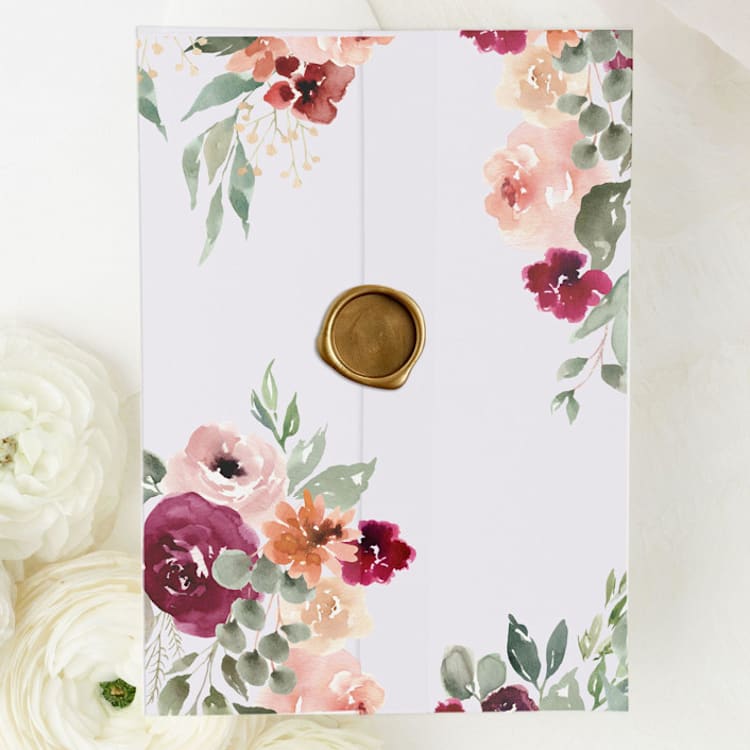 "Spring Garden | Set of 10 Floral Vellum Jackets" - Invitation Jackets and Overlays in clear by Nikki Turner