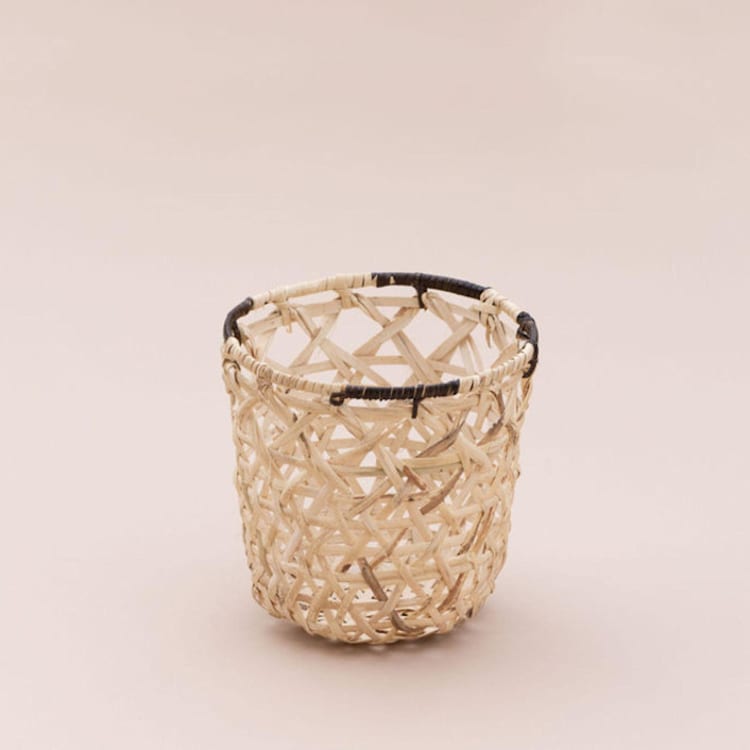 "Handwoven Storage Organizer | Small" - Decorative Storage in beige by Jennifer Abelev