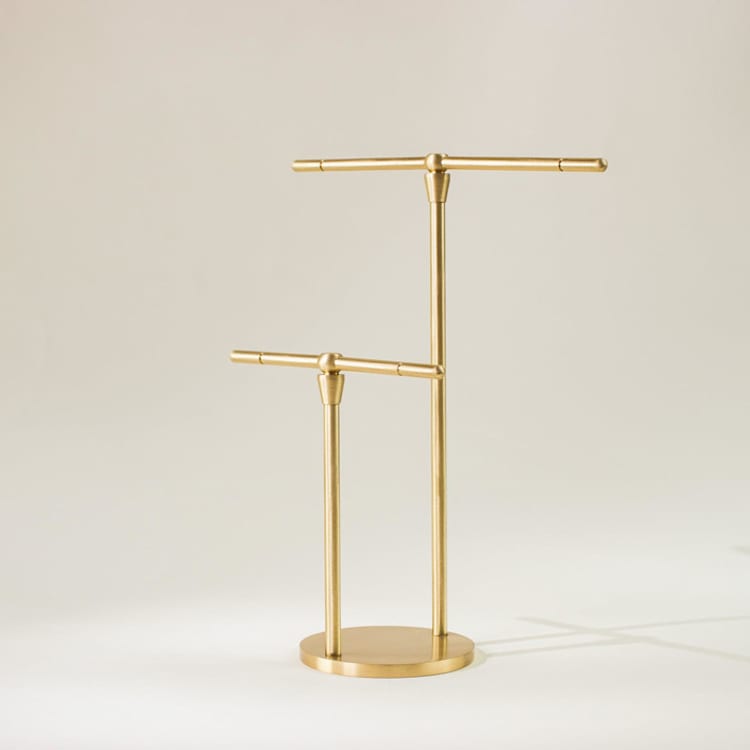 "Brass Jewellery Stand - Dual" - Decorative Storage in brass by Roarcraft