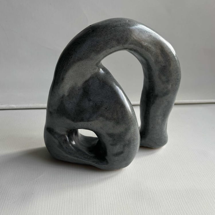 "Elephant." - Original Sculpture in gray by Nina Leth