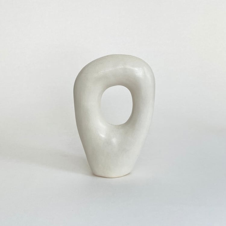 "Centered II" - Original Sculpture in white by Emily Meisler