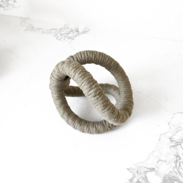 "Infinity Sculpture in Sage" - Original Sculpture in green by Bharti Trivedi