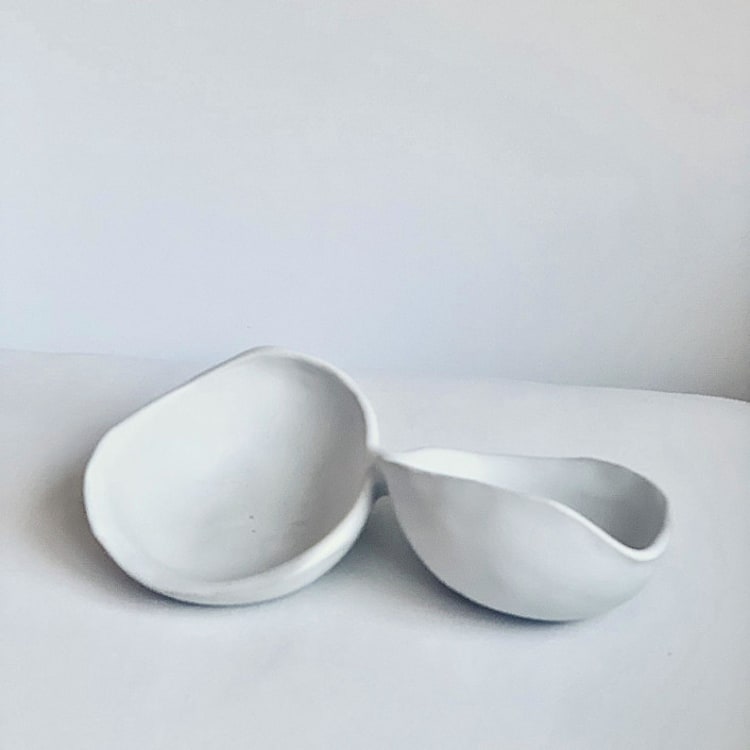 "Resting Shells" - Original Sculpture in white by Cloude Made