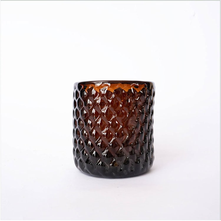 "Bruma Amber Glass Set of 2 - Artisan Blown Glassware from Colombia" - Glassware in brown by Powered By People