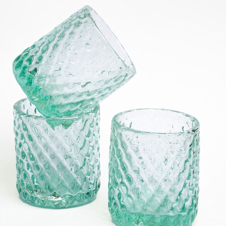 "Bruma Clear Glass Set of 2 - Artisan Blown Eco-Friendly Drinkware" - Glassware in clear by Powered By People
