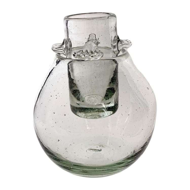 "Hand Blown Tequila Shot Glass with Cooler" - Glassware in clear by Vanessa Sherwood