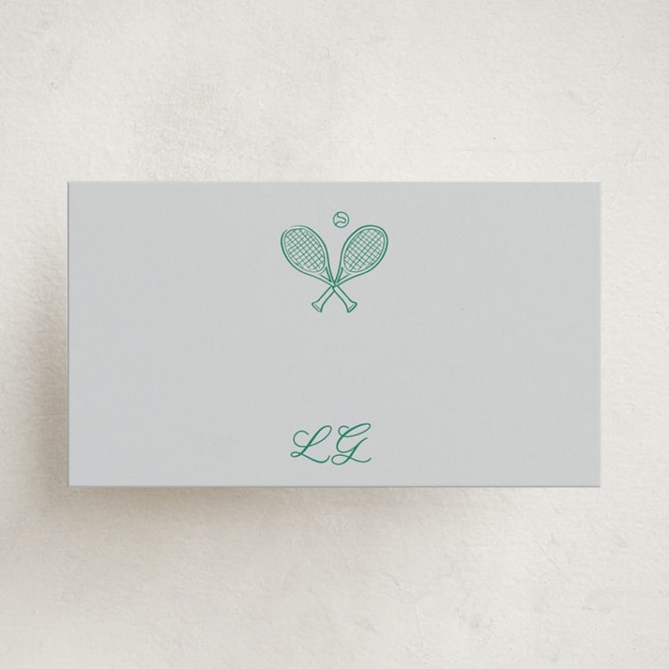 "Racquet Club" - Mini Note Cards in Sky by Leia Matt - Front