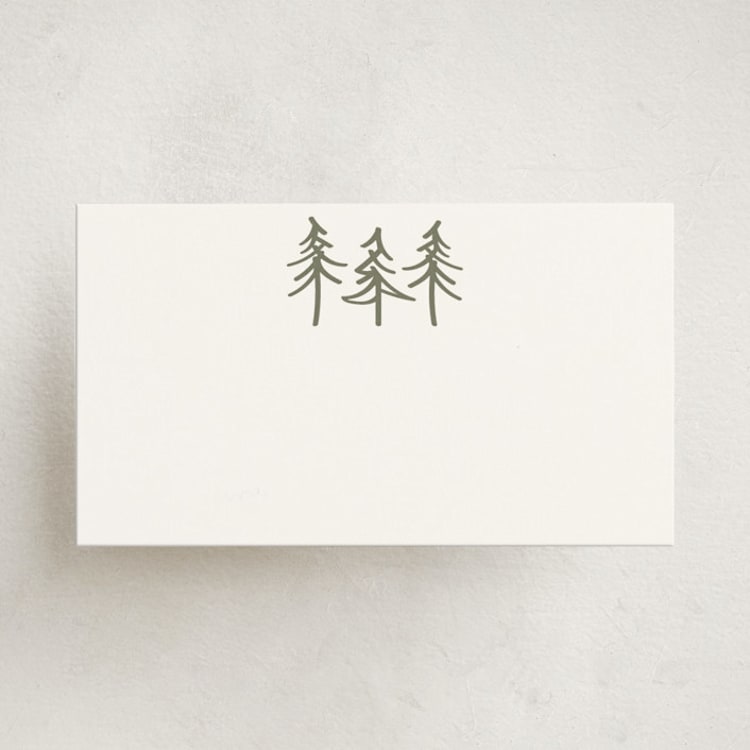 "Three Pines" - Mini Note Cards in Ponderosa by Townsend Majors - Front