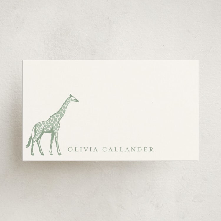 "Safari" - Mini Note Cards in Palm by Jenna Holcomb - Front
