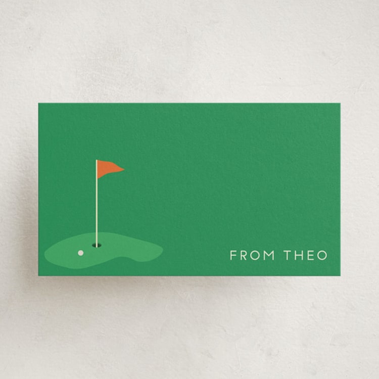 "tee-rific" - Mini Note Cards in Grass by Ellen Schlegelmilch - Front