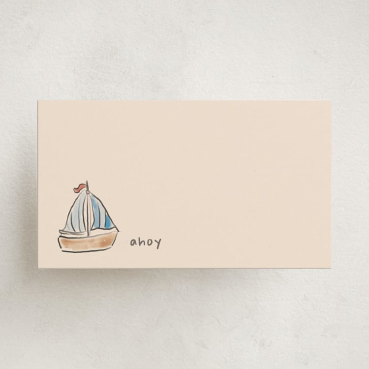 "Vintage Toys" - Mini Note Cards in Pond by Creo Study - Front